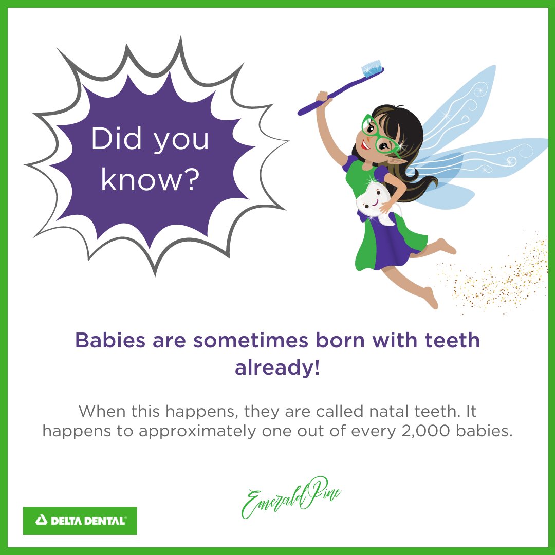 DeltaDentalNC's tweet photo. Emerald Pine the Tooth Fairy loves to collect natal teeth when the time comes, too!
Find lost-tooth letters from Emerald Pine and more at https://t.co/YHTp0REq3C!
#toothfairy #natalteeth #oralhealth https://t.co/lkfvHGW6Gz