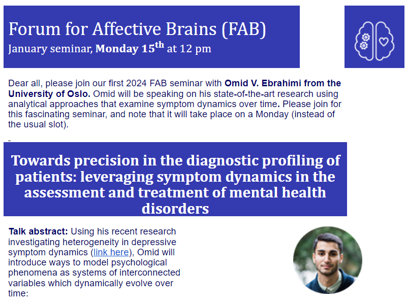 Our upcoming FAB seminar with UiO colleague & rising star @OmidVEbrahimi - not to be missed! Monday 12-1 pm Oslo time, DM/comment below to join