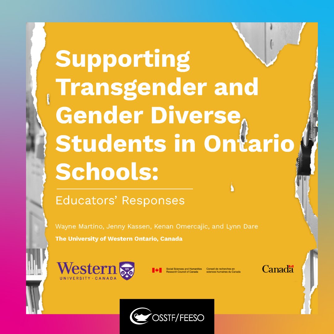 Trans-Affirming Education in Schools: An Educator Toolkit is a NEW &amp; important resource for educators. It provides a starting point to support work already happening in many #Ontario schools on trans inclusion &amp; gender diversity  ➡️ trans-affirm.edu.uwo.ca 

#OntEd #2SLGBTQI