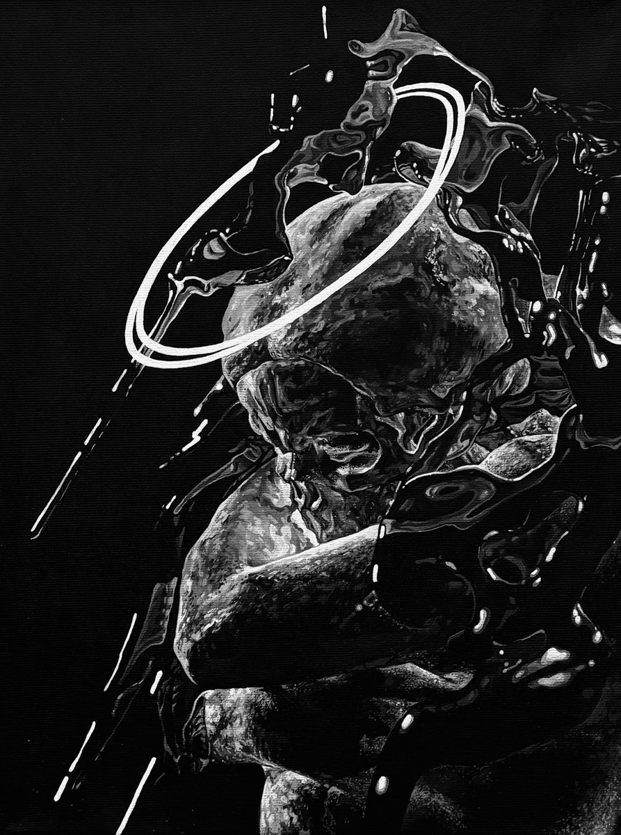 Is it finally finished?? 🤯 can’t say for sure cuz I didn’t finish it in the studio and the light wasn’t the best 👀 
Overall It feels finished 🤩 
What do you think 🤔? Acrylic on canvas 👀