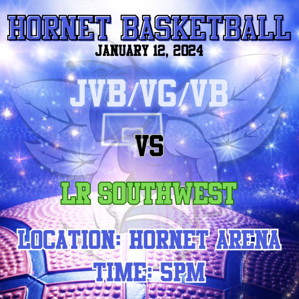 The Hornets are back in action tonight taking on LR Southwest! Come out and support the Hornet Basketball Teams!

Ticket Link:
bryant-athletics.ticketleap.com/bhs-v-lr-south…