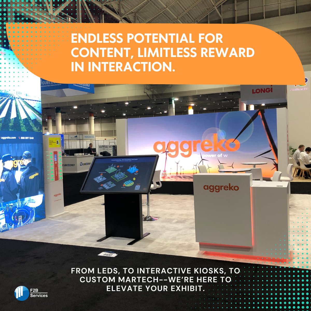 F2B_services's tweet image. It&apos;s not hard to see that digital transformation is the way forward for serious exhibitors. From freestanding elements to booth backdrops, there&apos;s a eco-friendly, dynamic option to explore.

#EventTechnology #LEDDisplay #InteractiveKiosk #Touchscreen #DigitalTransformation