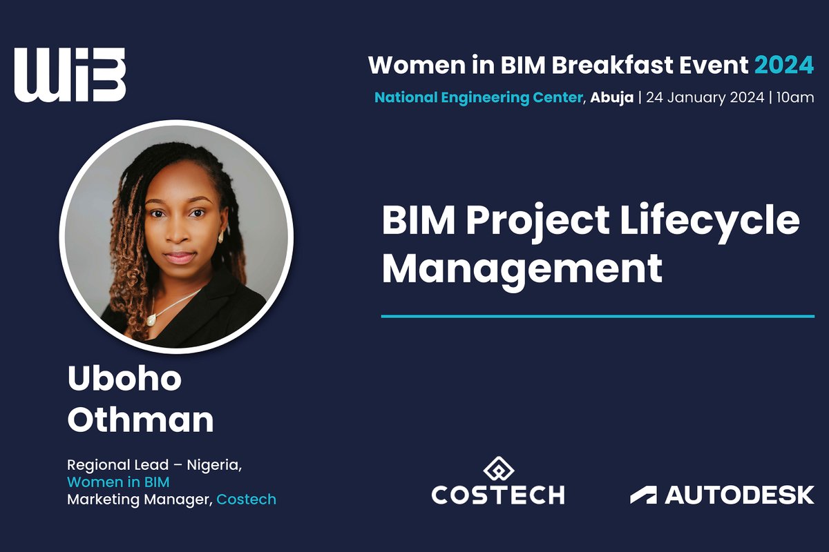 In collaboration with @WomeninBIM , we will be hosting female professionals to network and engage in insightful discussions on BIM's role in shaping the future of Architecture, Engineering & Construction. RSVP: bit.ly/WIBNigeriaBrea… #WomenInBIM #CostechEvents