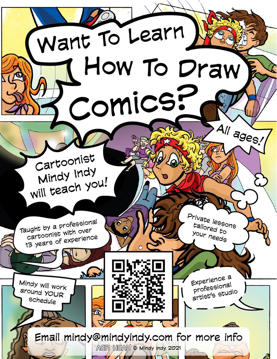 mindy_indy's tweet photo. Want to learn to draw #comics? Or know a kid that does? I’m teaching private lessons for all ages at my art studio in Brooklyn! Learn from a professional cartoonist with over 13 years of experience. I’m flexible &amp; can work around your schedule. DM for more info. #learntodraw https://t.co/Gyo9HCVgTB