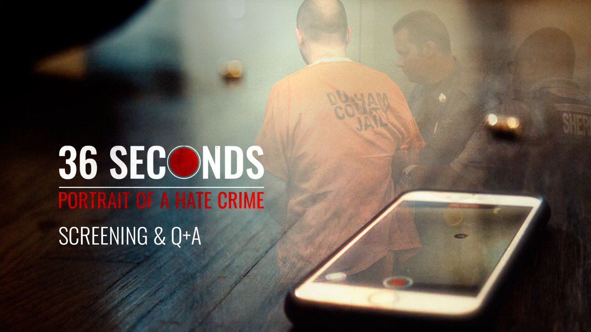 CarolinaDurham's tweet photo. On February 12th, Peoples Alliance will screen 36 Seconds: Portrait of a Hate Crime (@36secondsfilm) at the Carolina Theatre. The screening will be followed by Q+A with the filmmakers and special guests. 🎟 Tickets available at the box office and online at https://t.co/7qICtx40Xt https://t.co/HecBG6FqX4