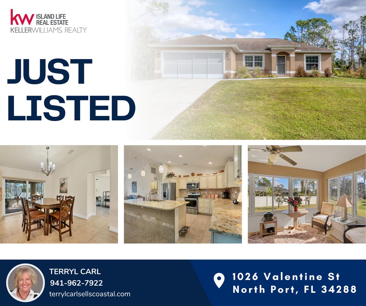 🏡✨ Just listed! Explore luxury at 1026 Valentine St, North Port, FL. The Orion by Goldstar features an elegant bakers kitchen, granite countertops, and hurricane-impact windows. Schedule your showing today! #JustListed #DreamHome #NorthPortLiving