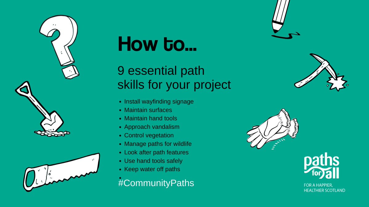 walking_scot's tweet photo. 🗎 Looking for information on #pathmaintenance?  Check out our ‘How to’ guide on our website for more information on 9 essential path skills for your project! 

➡️ https://t.co/mXwn6TAjrg https://t.co/1hxqsMUswk