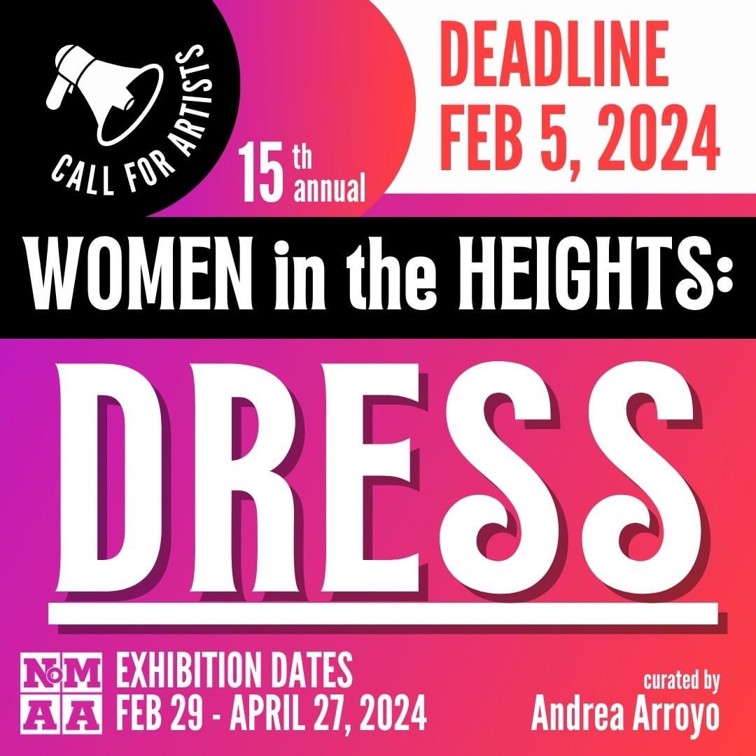 NoMAAarts's tweet photo. Call for Women in the Heights: DRESS 

To mark the fifteenth anniversary of the beloved #WomenInTheHeights exhibition, we invite artists to submit works that explore the many aspects of the subject of “Dress.” 

More Info: https://t.co/0u6gFWRACy

#NoMAA #NoMAAGallery #UptownArt https://t.co/VHVf2Ya52j