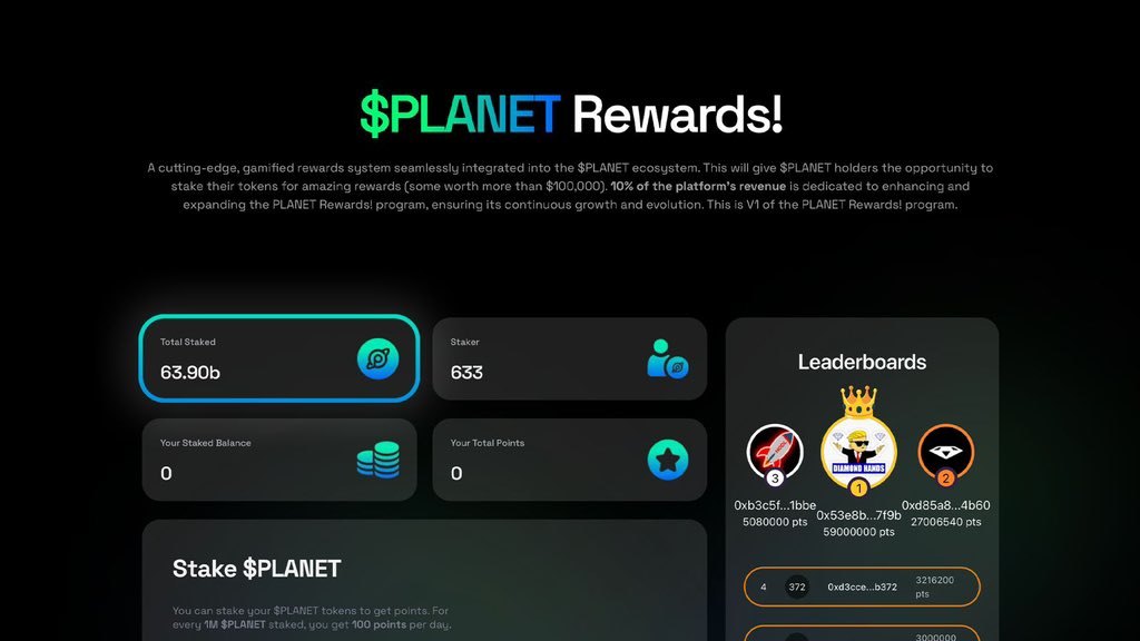 PlanetReFi's tweet photo. #Planeteers are taking charge of the PLANET Rewards! program 😏🔥
6% of the $PLANET's total supply worth more than $5,000,000 has already been staked!
#Hodlers who haven't started staking yet, are you guys living under a rock? 😬
#PlanetReFi #PlanetRewards https://t.co/nxLARGSi6Q