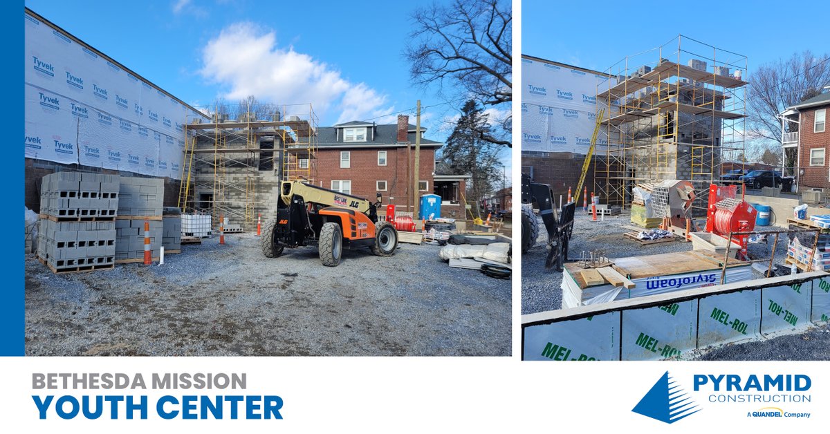 Project update from the <a href="/BethesdaMission/">Bethesda Mission</a>  Youth Center project. Masonry block work has finished along with Stair Tower B. Elevator shaft will be going in soon and steel will be set in the coming weeks….stay tuned!