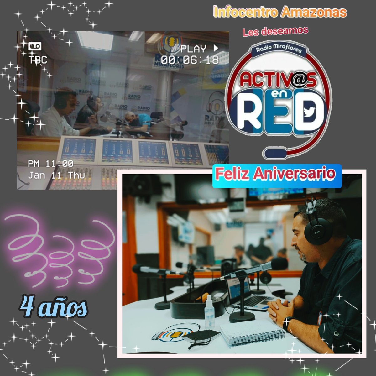 YendrizMM's tweet photo. Con @LaRosaInfoVE y Carmen Orellana en el programa @ActivosenRedVe ¡FELIZ 4TO ANIVERSARIO! @NicolasMaduro
@Gabrielasjr
@luisinfoVen
@BrigadasCHCH @ActivosenRedVe  @Vzla_Fundacion2 @mincytve #4AñosActivosEnRed https://t.co/7HLfYEQHxE
