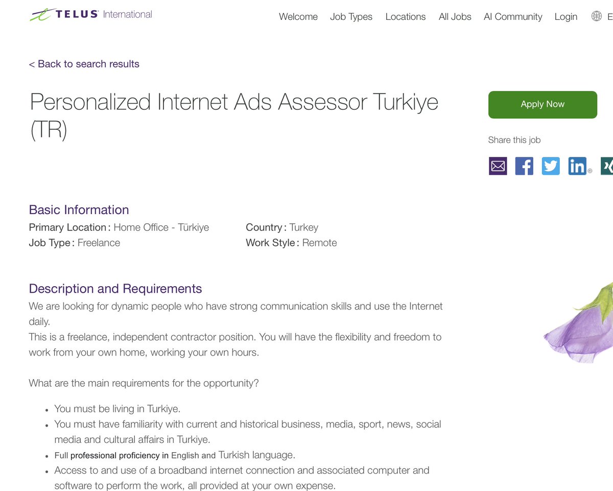 BayTutumlu's tweet photo. Bu aralar piyasaların da kötüye gitmesiyle geliri artırmak daha da önemli hale geldi. Düşük fiyatlardan portföyünüzü ne kadar beslerseniz piyasa iyiye gittiğinde kazancınız da ona göre katlanacak.

💸Burada zamanında kendim de kullandığım ve güzel para kazandığım birkaç ek işten bahsetmek istiyorum. Bunların hepsi bağımsız kontratlı olarak uzaktan ��alışıp para kazanabileceğiniz saatlik işler.

🎯Firma isimlerini ekran görüntülerinde paylaşacağım fakat link vermeyeceğim. Yeterince ilgisi ve araştırma kabiliyeti olan kendisi bulabilir. Buradaki işler için İngilizce gerekmekte fakat bunun dışında herhangi bir ekstra yeterlilik gerekmiyor.
🎯Ücret projeye göre değişiyor. Genellikle işlerde 5-12 $ saatlik ücretler var.
🎯Ülkemize açık pozisyonları ekteki ekran görüntülerinden ulaşabilirsiniz. Umarım birilerine faydalı olur.