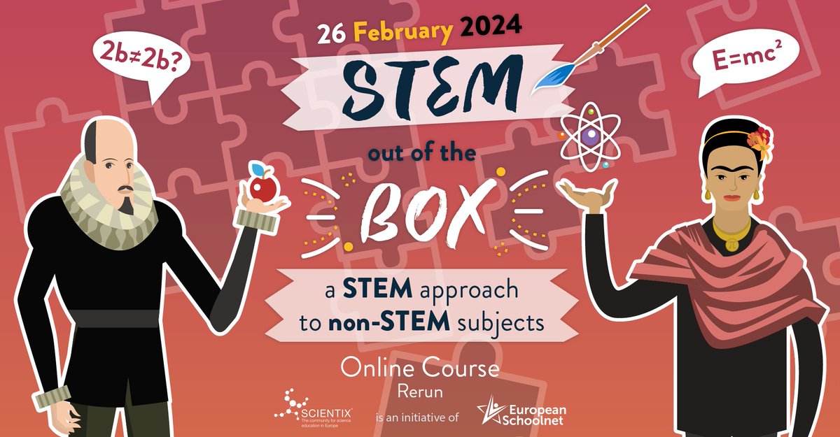 scientix_eu's tweet photo. ๐ค Do you agree that STEM, social sciences and arts can be complementary?
๐ญ Then join the #STEMOutoftheBox MOOC Rerun and explore how to teach STEM in the Early Years, Primary and Secondary school in non-STEM lessons
๐ฅ Be a part of the change here: https://t.co/CYKkIT8Q4G https://t.co/eKfSUtBSoy