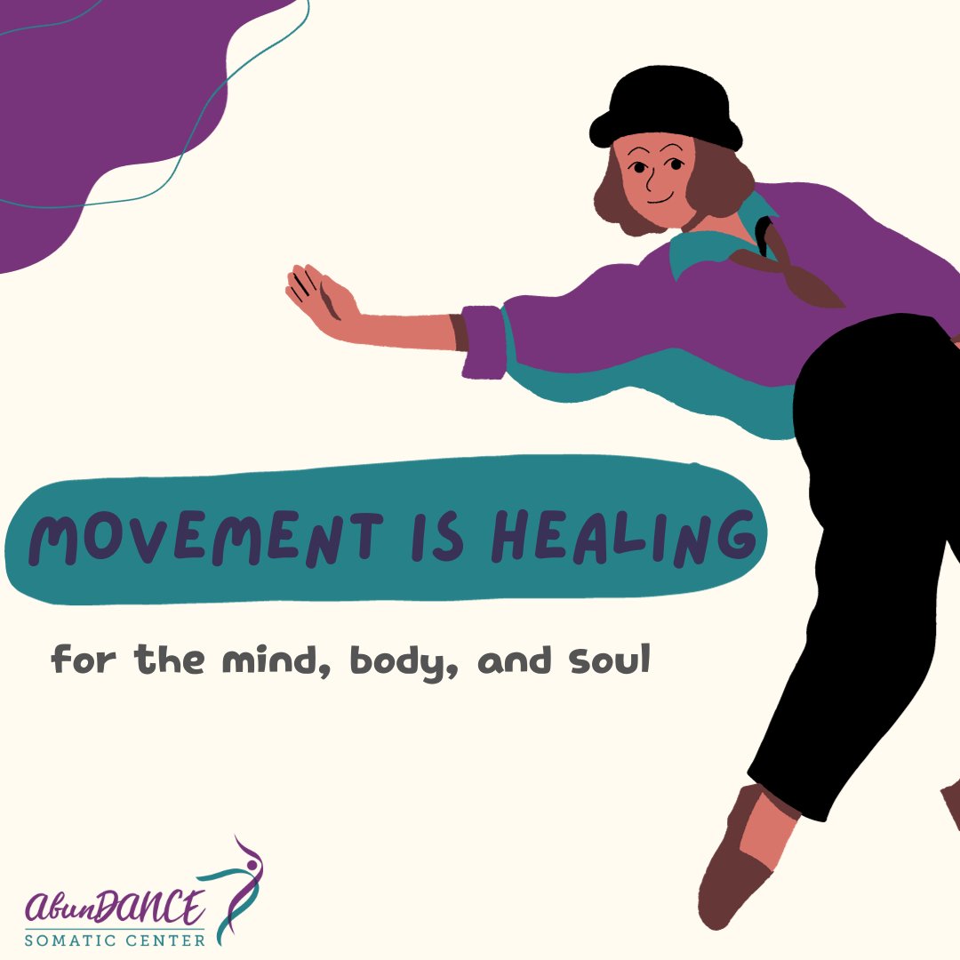 Our bodies are made to move. In movement we can often found healing. Explore #movingyourbody based on an inner impulse. After moving, see what you notice in your body. 

#abundancesomaticcenter #inspiration  #danceandmovementtherapy #dancetherapy #dancetherapist