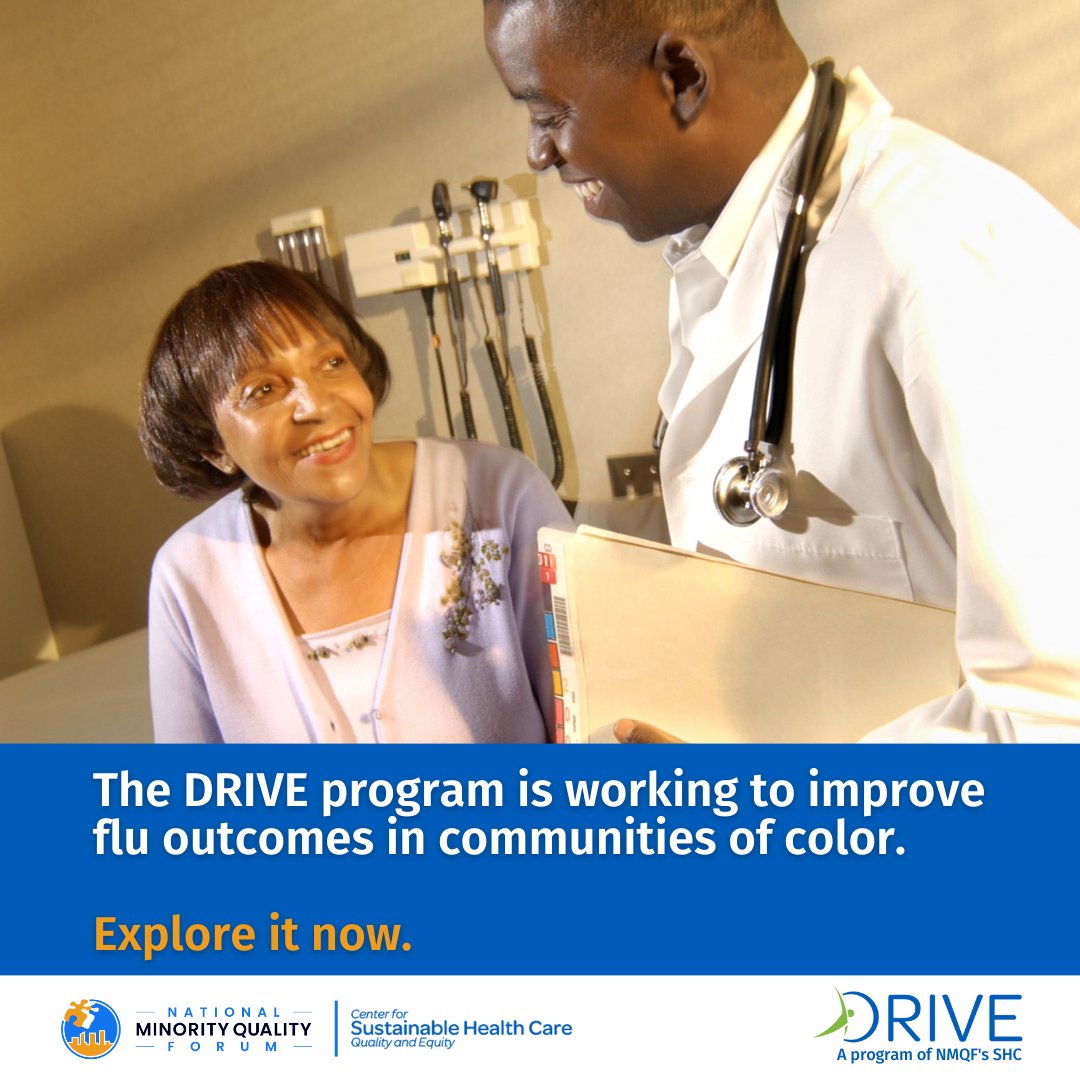 NMQF's tweet photo. Communities of color are disproportionately affected by influenza.
Our DRIVE program is working to combat disparities.
Want to help? Take our free flu training. https://t.co/7sGtx7PRzj #DRIVEFlu https://t.co/62arFGziYZ