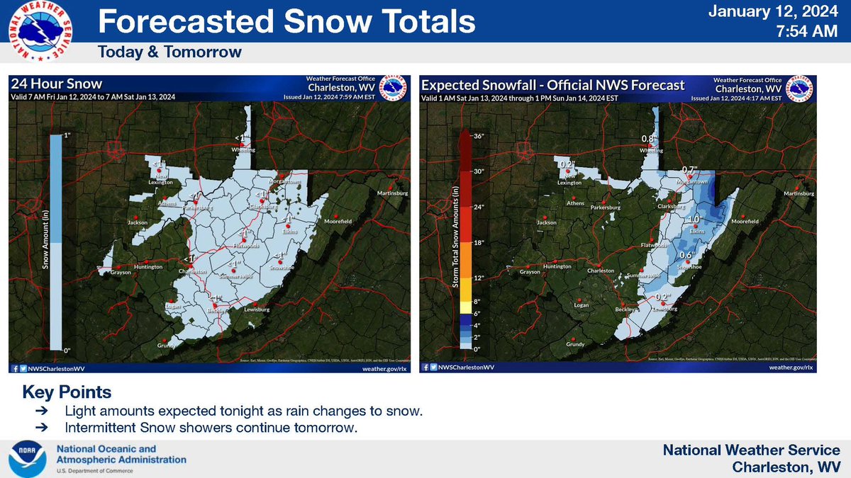 WVEMD's tweet photo. 1/12/24 ⚠️ Emergency Managers weather briefing: 🌬️ Gusty winds, rain to snow showers today. Wind Advisory in effect for many counties from 10 AM until 8 AM Sunday. High Wind Warning in Allegheny Mountains' higher elevations from 10 AM until 10 PM tonight. 1/2 https://t.co/w7nOaEgQZH