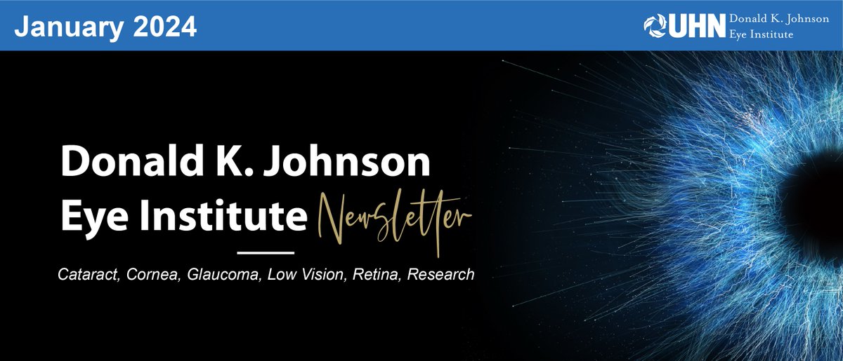 We are excited to share <a href="/DKJEI_UHN/">Donald K. Johnson Eye Institute</a>'s first quarterly 
#newsletter. Read about our recent &amp; upcoming events, news stories, features, awards and publications >> mailchi.mp/db8b91efedfc/s…