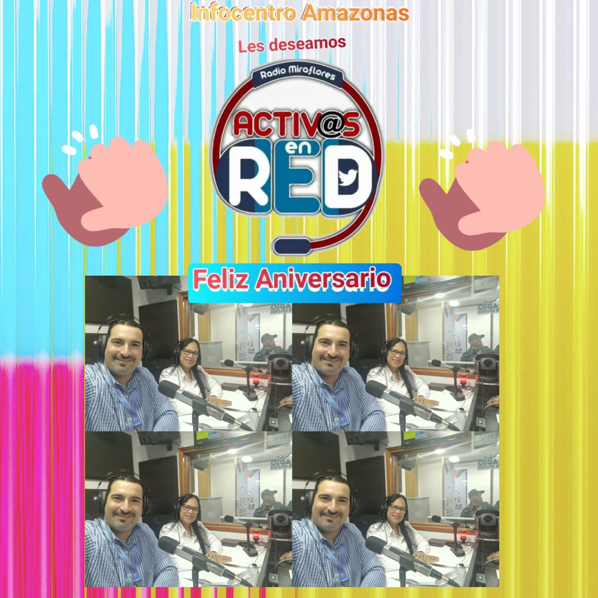 YendrizMM's tweet photo. Gracias a @Yeseg7 y a todo el equipo de productores por la ardua labor durante estos #4añosActivosEnRed  @NicolasMaduro
@Gabrielasjr
@luisinfoVen
@BrigadasCHCH @ActivosenRedVe  @Vzla_Fundacion2 @MincytVe https://t.co/hwG1mWSwUx