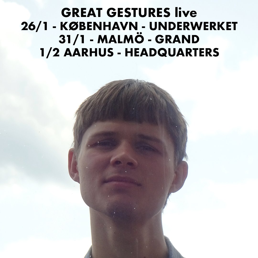 We're releasing Great Gestures, the solo project from Kindsight's musical genius Johannes, debut EP TODAY! Four great experimental indie tracks that sound both naive and out there. Stream - found.ee/greatgestures Catch Johannes & his band live in Copenhagen, Aarhus and Malmö!