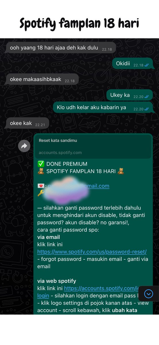 bbysht's tweet photo. Spotify family plan
18 hari 6rb sajaaaaa

Famplan : hanya mindahin playlist
Inplan : playlist, likes, followers aman

#spotify #ZonaBA #zonajajan #ZonaUang #spotifymurah

Open reseller, gratis tanpa biaya🫶🥰 https://t.co/FAmBuiO2x7