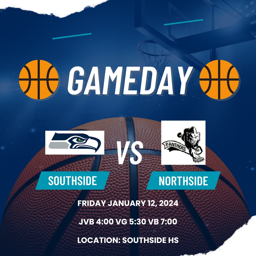 SeahawksMBB's tweet photo. 🚨 GAMEDAY 🚨

🆚 : Northside HS - Pinetown
⏰ : 4:00, 5:30, 7:00 pm
📍: Southside HS
🎥: NFHS Network
🗓️ : January 12, 2024
🦅 : #SeahawkPride #SoarTogether https://t.co/qGXoDHEAiL