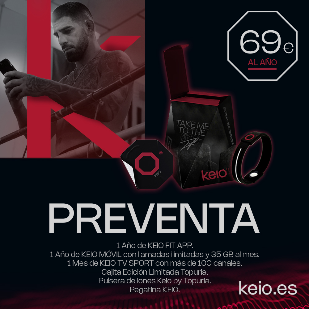 ¿Aún no has reservado nuestro PACK DE LANZAMIENTO? ¡Aprovecha esta OFERTA EXCLUSIVA por solo 69€/año! 🚀 🔗 Más información en keio.es @keio_mobile / @Topuriailia. #Keio · #KeioMobile · #KeioFit · #KeioConecta · #KeioTvSport · #Lanzamiento