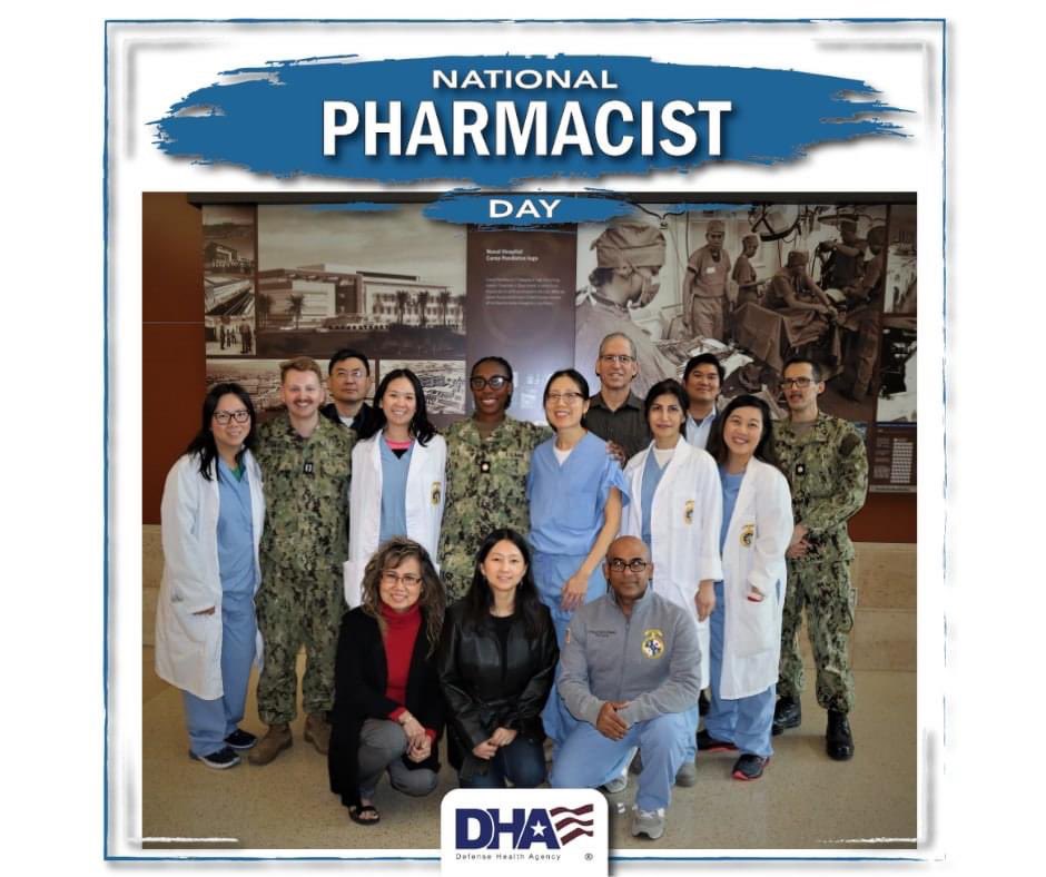 Thank you to all the pharmacists across the Military Health System (and especially our team here at NHCP) who help keep us healthy every day! #NationalPharmacistDay 
@DoD_DHA