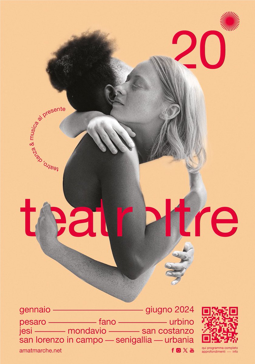 Presentata la stagione di #teatroltre! 
XX EDIZIONE!! 💪🏻
𝟑𝟓 𝐚𝐩𝐩𝐮𝐧𝐭𝐚𝐦𝐞𝐧𝐭𝐢 da gennaio a giugno 2024 per un programma che offre uno sguardo su teatro, danza e musica “al presente” a 360 gradi!
𝐃𝐀 𝐍𝐎𝐍 𝐏𝐄𝐑𝐃𝐄𝐑𝐄!!
Scopri il programma —> t.ly/i-Nzb