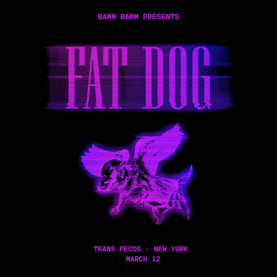 FAT DOG IN NYC. @thetranspecos 12 MARCH SHOW ON SALE NOW thetranspecos.com/cal/2024/3/12/…