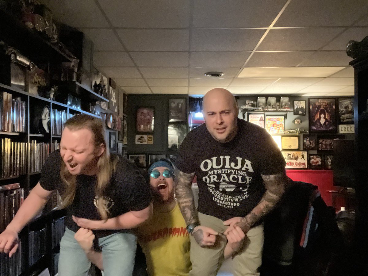 SanitariumProd's tweet photo. We have returned to the Mad House!  The doctors are in and we have two new episodes in the Loomis Room and some old tapes to review and release.  Here’s some vague pics of what we discussed. What could it be?!?!??  Stay crazy!
#podcast #80s #80smusic #wrestling https://t.co/BMyBcllAef