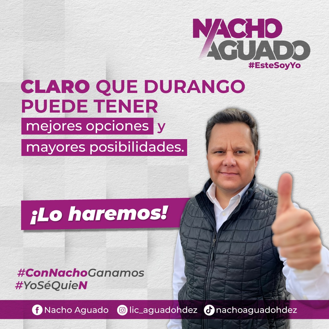 lic_aguadohdez's tweet photo. Claro que #Durango puede tener mejores opciones y mayores posibilidades... queremos crecer en todo.

#EsteSoyYo
#ConNachoGanamos https://t.co/GfLbg3P8Mx
