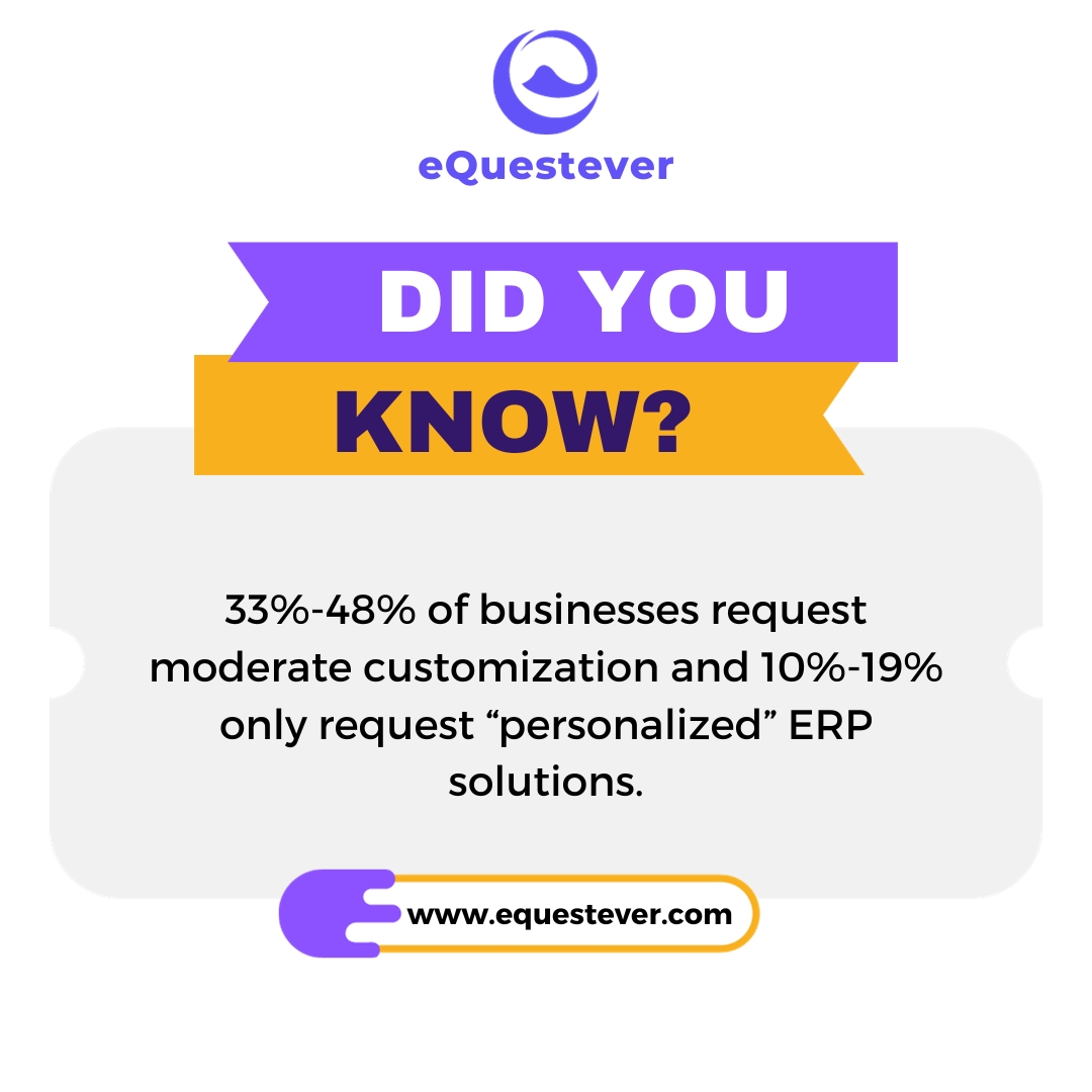 🚀 Did you know that 33%-48% of businesses seek moderate customization, while 10%-19% opt for fully "personalized" ERP solutions? It's time to align your business processes with your unique needs! 🔄💡

 equestever.com/odoo-erp-imple…

#ERPcustomization #BusinessSolutions