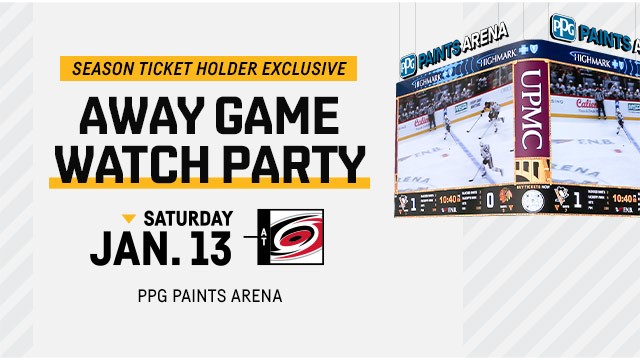 Are you a Black and Gold Premier member in need of Saturday night plans? 🤔 Join us for an Away Game Watch Party at @PPGPaintsArena when the team looks to weather the storm in Raleigh! 🙌 Don’t miss out: fevo.me/sthawaygamewat…