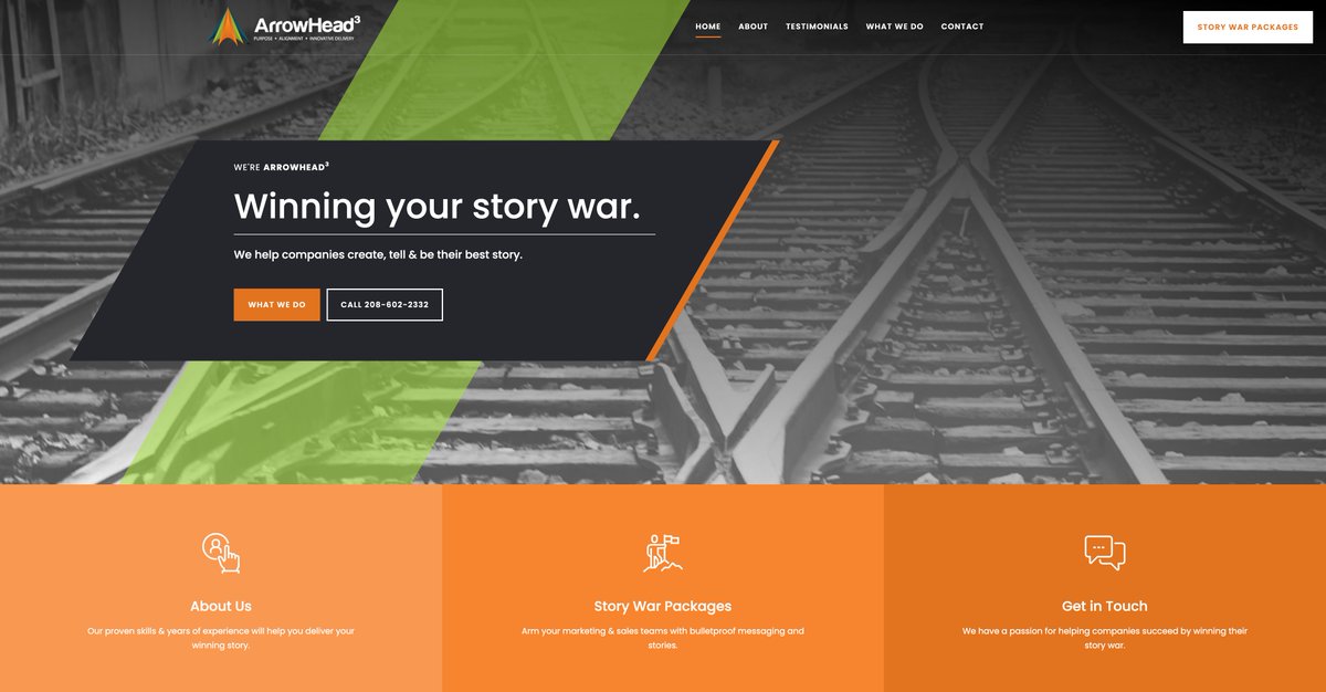 Day #5 — #daretoshare24 
Above the fold portion of a design for a consulting firm.