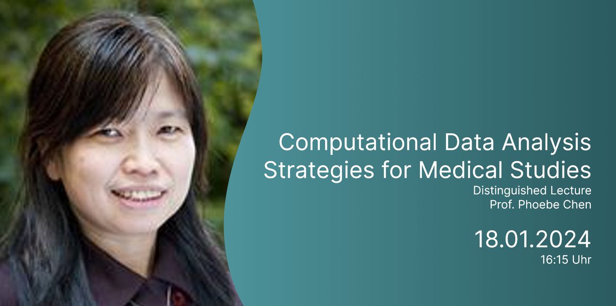 emergen_CITY's tweet photo. Wir laden zur Distinguished Lecture mit Prof. Phoebe Chen von der @latrobe University ein. In ihrem Vortrag am 18.01. an der @TUDarmstadt geht es um das Thema "Computational #DataAnalysis Strategies for #MedicalStudies". Vor Ort und in Zoom:
https://t.co/zv3iKnT1iw https://t.co/Vj7ZztzePS