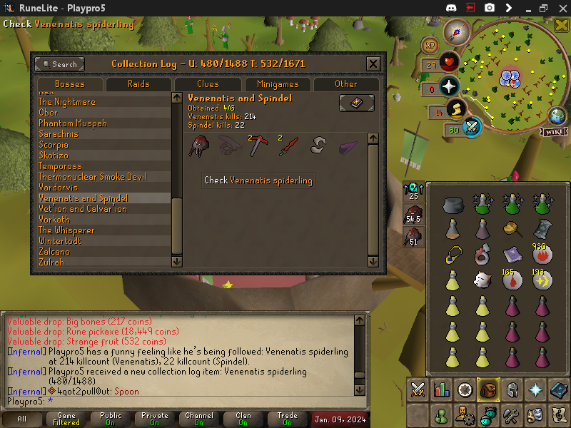 16/52  Venenatis spiderling Pet 214 Venenatis kc and 22 Spindel kc!✅