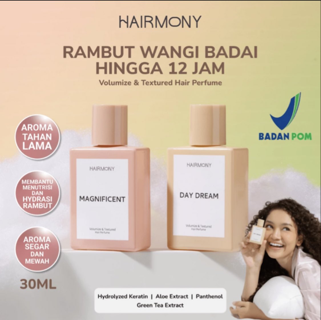 byskies_id's tweet photo. - Hairmony Volumize &amp; Textured Hair Parfume
- 30ml
- Magnificent : Green Apple, Pear, Citrus
- Day Dream : Green Mandarin, Sea Water
- Rp 57,000

📌 https://t.co/WVITYF401g https://t.co/NLTwjkwNm4