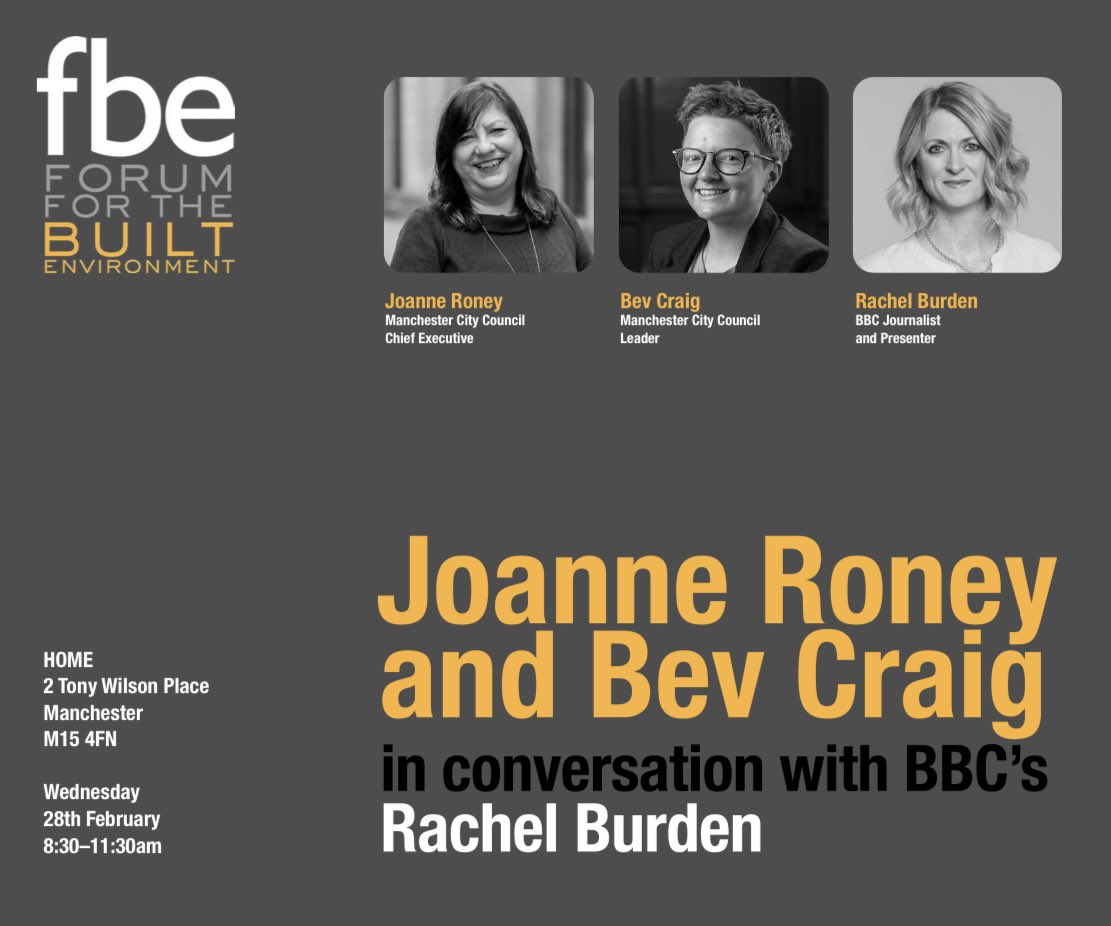 Ged Couser (@gedcouser) on Twitter photo This is going to be an absolute belter!!
Really looking forward to hearing from <a href="/joanneroney/">Joanne Roney CBE</a> and <a href="/bevcraig/">Bev Craig</a> with the conversation no doubt skilfully led by <a href="/rachelburden/">Rachel Burden</a> #Manchester
(Booking details will be released next week and sponsorship opportunities are still available) This is going to be an absolute belter!!
Really looking forward to hearing from <a href="/joanneroney/">Joanne Roney CBE</a> and <a href="/bevcraig/">Bev Craig</a> with the conversation no doubt skilfully led by <a href="/rachelburden/">Rachel Burden</a> #Manchester
(Booking details will be released next week and sponsorship opportunities are still available)