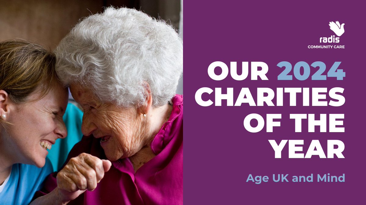 We are proud to announce our 2024 Charities of the Year are <a href="/Age_UK/">Age UK</a> and <a href="/MindCharity/">Mind</a>! 

At Radis, our vision is to make a positive difference in people’s lives, and we’re proud to support these two charities who also put people at the heart of what they do 💙