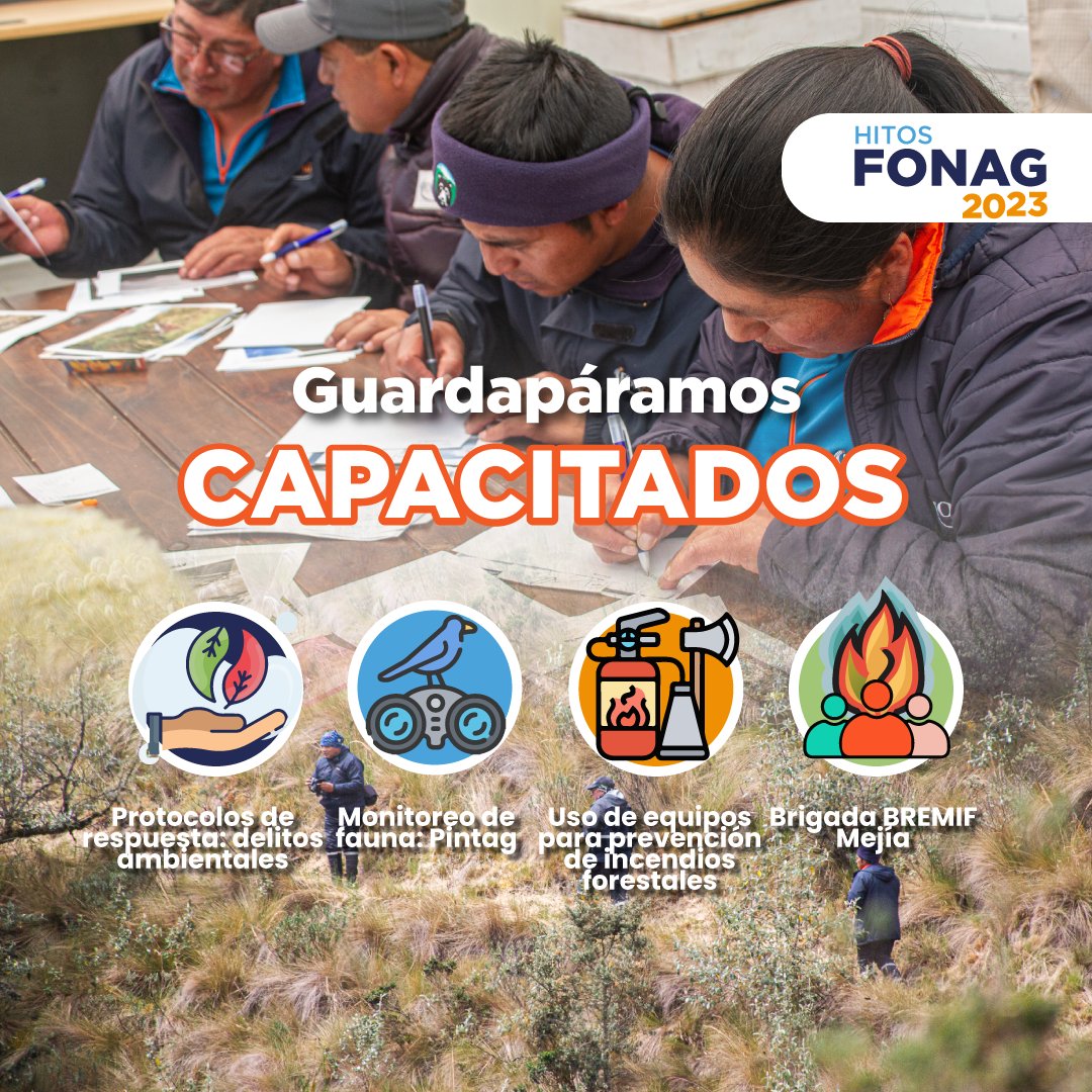 fonag's tweet photo. #FONAG2023 | Guardapáramos fortalecidos 👨🚒🏞️💦
#FONAG impulsó capacitaciones claves para nuestros #guardaparamos durante 2023, brindando herramientas y conocimientos actualizados para realizar su labor. https://t.co/ejlqHdm03s