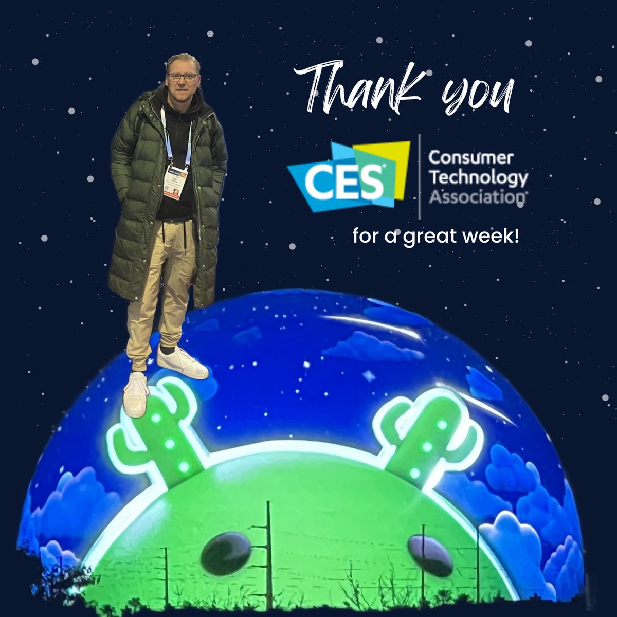 circunomics's tweet photo. CES celebrated 100 years of #innovation! 💥 Our very own, Jan Born, was in attendance at the CES event in Las Vegas this week. Thank you,@CES for creating a place for the #techworld to come together in #collaboration towards a more #sustainable world.

#ces2024 #circunomics https://t.co/bu8sUPm5Bq
