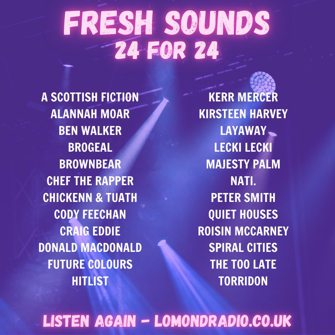 Revealing our 24 for 24 - The upcoming 🏴󠁧󠁢󠁳󠁣󠁴󠁿 artists & bands we’re most excited about this year 🔥 Listen again ~ player.autopod.xyz/497366