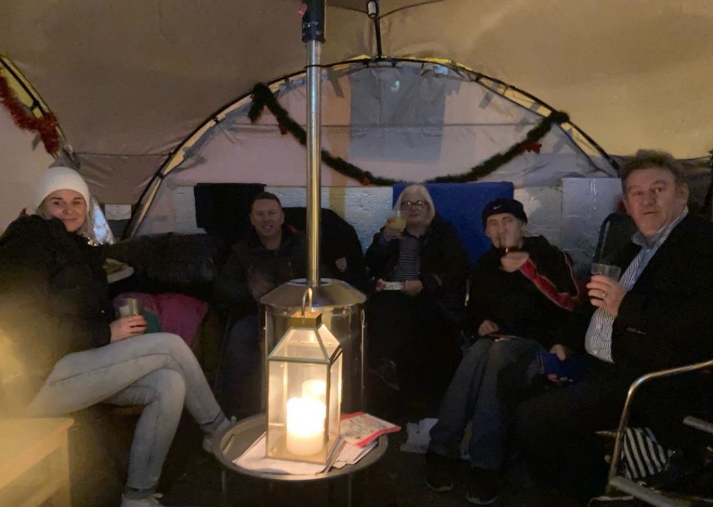 LFJIreland's tweet photo. Something incredible is happening in Ireland. People all across Ireland, in villages, towns and cities, are organising local community groups to protect themselves and the people of Ireland from the State's mass immigration policy that is destroying our country. 

In true community spirit, locals have come together In Fermoy, County Cork  and have held a 24/7 protest for over 8 weeks, a phenomenal achievement, outside the historical Abbeville House, a previous 5* B&B earmarked for 56 male IPA applicants. This is the fourth centre for immigrants in the Fermoy vicinity and these courageous people have had enough. They have a strong message for the corrupt political establishment that do NOT serve the interests of the Irish people but instead dance to the tune of their globalist and EU Paymasters:

"WE WILL NOT YIELD" 

Ireland Belongs To The Irish