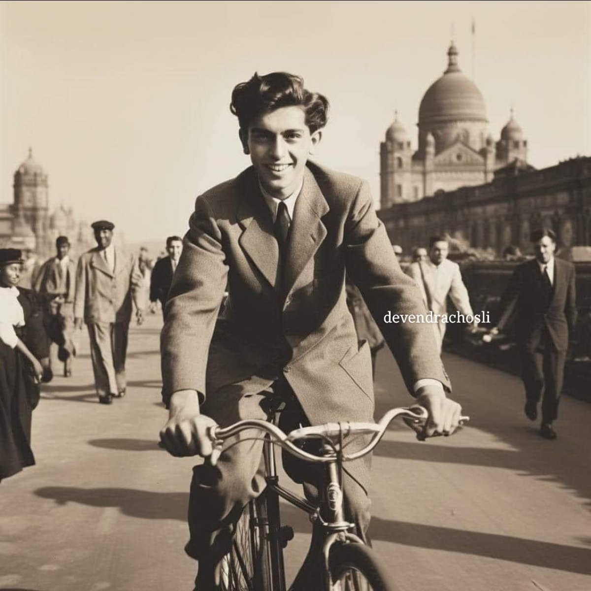 #RatanTata, known for his visionary leadership, once embraced simplicity as evident in an old photograph featuring him with a bicycle. This image captures a moment in time, reflecting his grounded and unassuming approach even amidst future successes in the business world.