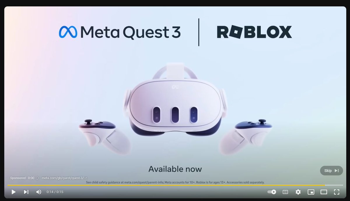Ritwik1112's tweet photo. So Roblox has partnered with meta or whatever.
Idek https://t.co/Iqs7Hm8zJf