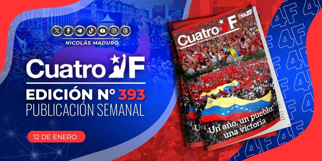 Estamos dando pasos certeros para generar riqueza y más bienestar a nuestro Pueblo, ese el centro de nuestro esfuerzo, y sé que lo vamos a lograr. Esto y más en la edición Nº 393 del semanario <a href="/CuatroFWeb/">Cuatro F Web</a>. ¡Será un año de grandes triunfos!  ==> bit.ly/48rJAY9