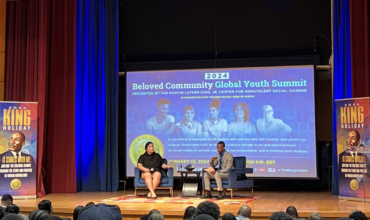 We’re in-person and virtual today at our 2024 Beloved Community Global Youth Summit! Happening now: <a href="/TyrikWynnTV/">Tyrik Wynn 41 NBC</a> interviewing immigration activist, <a href="/misssaramora/">Sara Mora</a>. 

#BCGYouthSummit #BCGYS #ShiftTheCulture #MLKDay #Youth