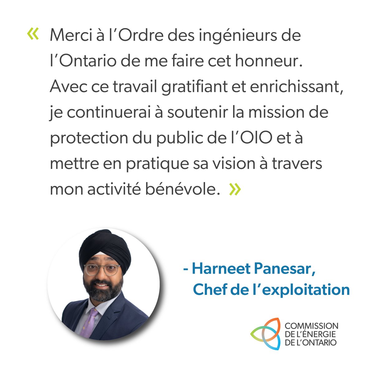 Félicitations à notre chef de l’exploitation, Harneet Panesar, pour sa nomination à l’Order of Honour des Professional Engineers Ontario <a href="/PEO_HQ/">Professional Engineers Ontario (PEO)</a>!

Pour découvrir les lauréats de l’Order of Honour 2024 : peo.on.ca/volunteers/vol…