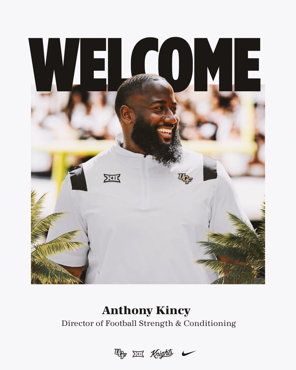 Excited to welcome <a href="/CoachKincy/">Anthony Kincy</a> to UCF as our new Director of Football Strength and Conditioning!!