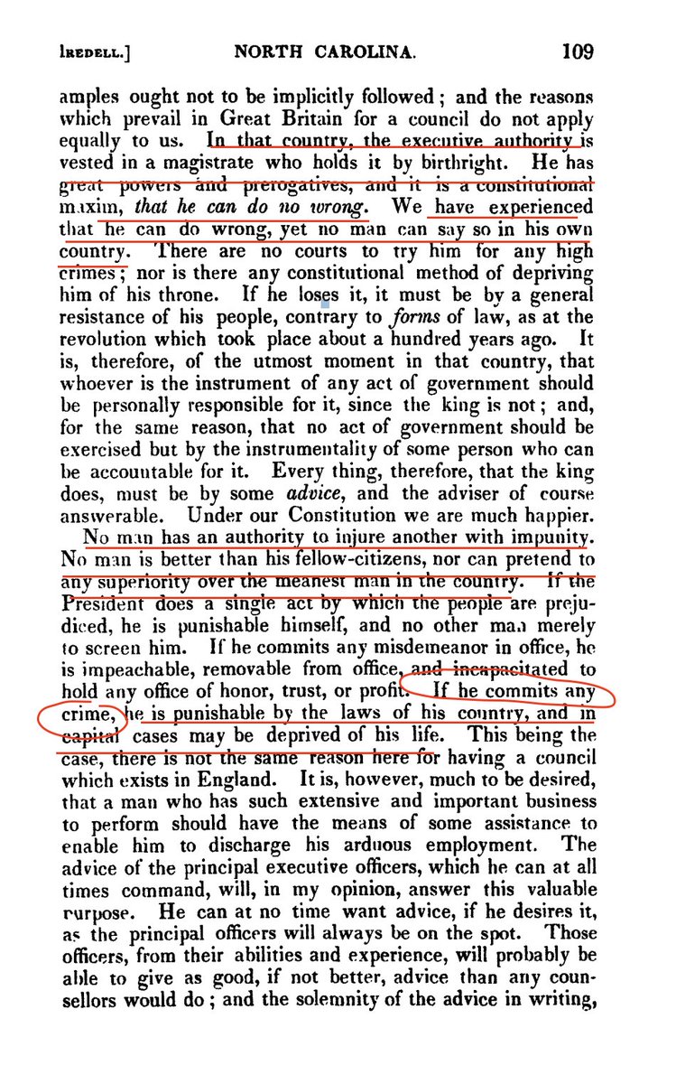 3/ The king is immune from criminal & civil liability, so cabinet ministers stand in for the king to face criminal and political liability. But in the republican Constitution, the president is (obviously) civilly & criminally liable, and his accountability should be made clear: